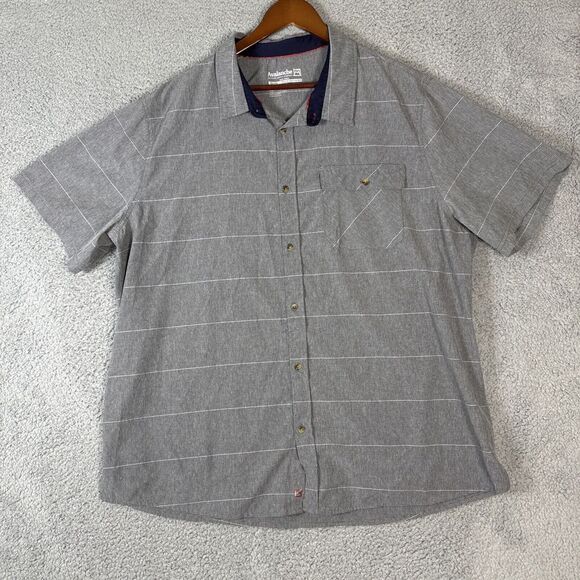 Avalanche Shirt Mens XXL 2XL Button-Up Outdoor‎ Hiking Camping Gray Short Sleeve - Picture 1 of 8